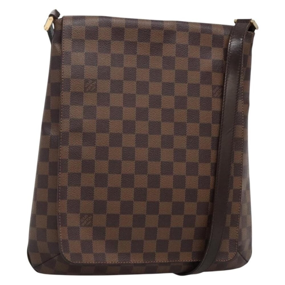 Authentic LOUIS VUITTON Damier Ebene Musette Shoulder Bag N51302 LV